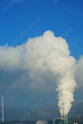 smoke from a factory chimney