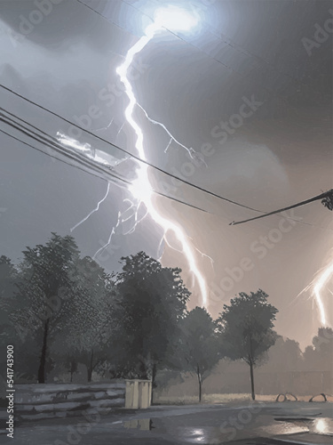 lightning in the city