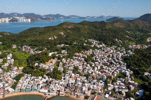 Top view of Lamma island in Hong Kong © leungchopan