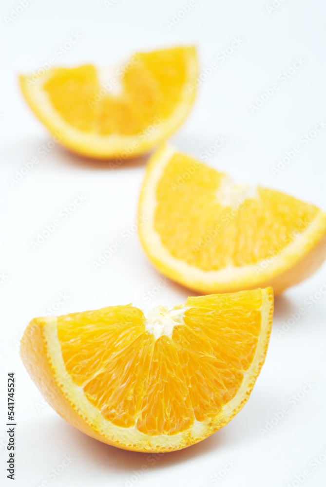 slice of orange isolated on white slice of orange isolated on white