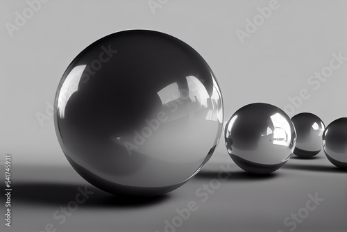 Geometric Realistic Spheres Shape scene