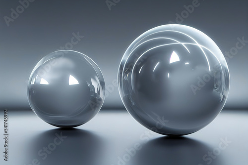 Geometric Realistic Spheres Shape scene