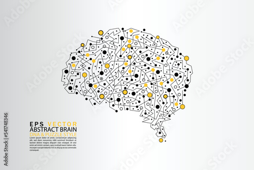 Brain form by molecular structure, EPS 10 Vector Illustration