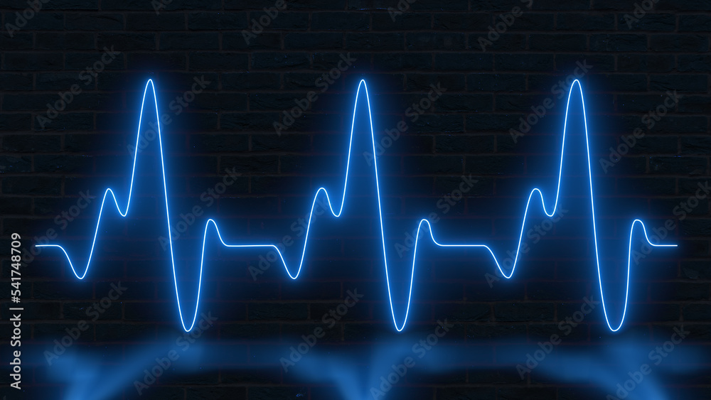 Heartbeat line. Pulse trace. EKG and Cardio symbol. Healthy and Medical concept.	