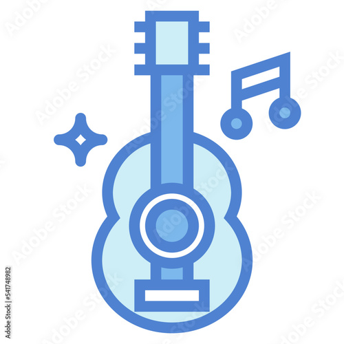 guitar two tone icon style