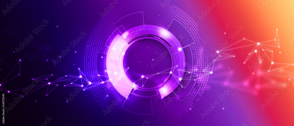 Obraz premium Abstract technology background with plexus effect