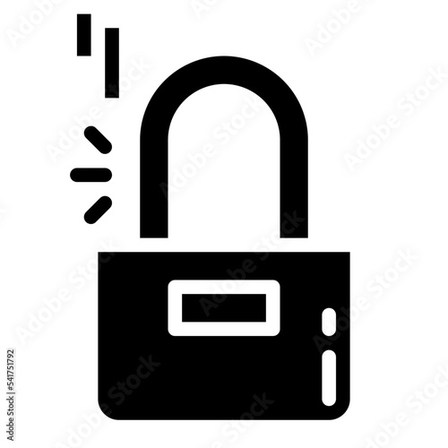 locked glyph icon style