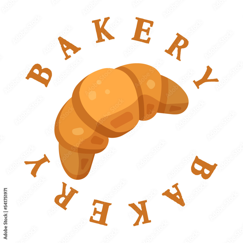 Vetor de Bakery. illustration of croissant. Vector hand drawn vintage ...