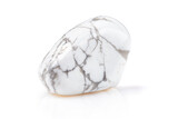 Magnesite or Howlite Mineral Gem Stone on White