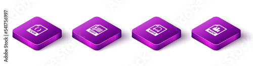 Set Isometric CSS file document, PPT, MP3 and MOV icon. Vector