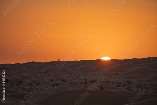 sunrise in the desert, Douz region, southern Tunisia © skazar