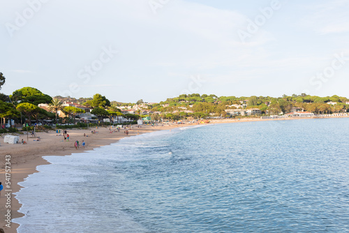 Fototapeta Naklejka Na Ścianę i Meble -  Fine sand beach on the Costa Brava, Girona, S'Agaro, Catalonia, Spain