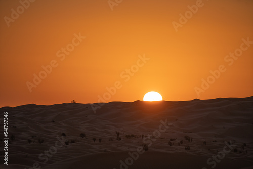 sunrise in the desert  Douz region  southern Tunisia