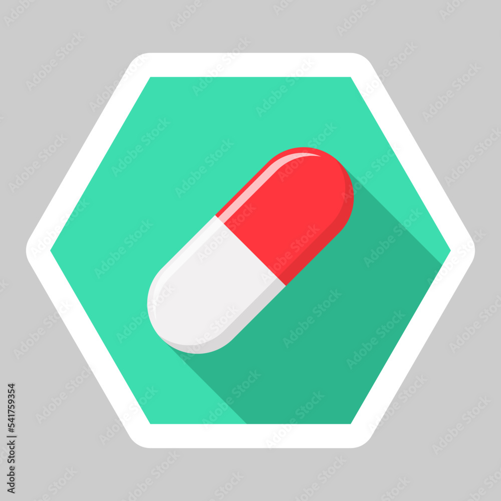 Red Pill Capsule, Medicine, vector mark symbols green style. White Stroke design. Isolated icon. Red Pill Capsule, Medicine, vector mark symbols green style. White Stroke design. Isolated icon.