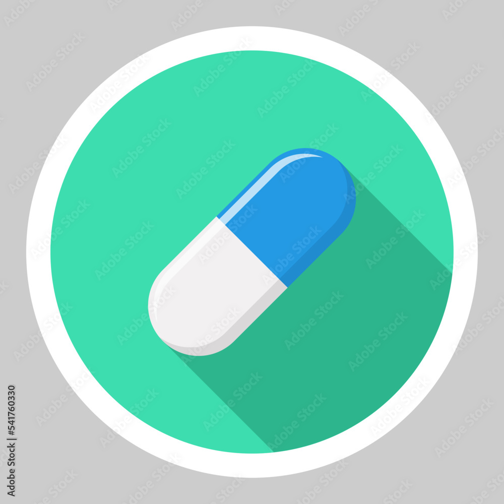 Blue Pill Capsule, Medicine, vector mark symbols green style. White Stroke design. Isolated icon. Blue Pill Capsule, Medicine, vector mark symbols green style. White Stroke design. Isolated icon.
