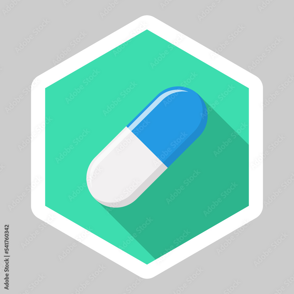 Blue Pill Capsule, Medicine, vector mark symbols green style. White Stroke design. Isolated icon. Blue Pill Capsule, Medicine, vector mark symbols green style. White Stroke design. Isolated icon.