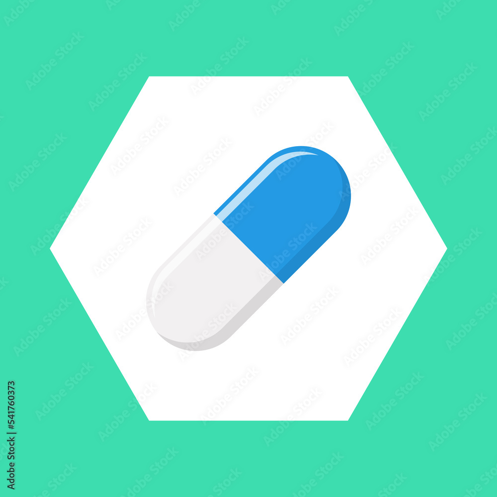 Blue Pill Capsule, Medicine, vector mark symbols green style. Isolated icon. Blue Pill Capsule, Medicine, vector mark symbols green style. Isolated icon.