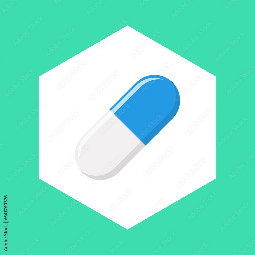 Blue Pill Capsule, Medicine, vector mark symbols green style. Isolated icon. Blue Pill Capsule, Medicine, vector mark symbols green style. Isolated icon.