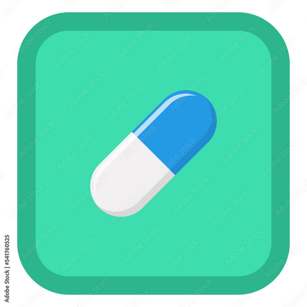 Blue Pill Capsule, Medicine, vector mark symbols green style. Isolated icon. Blue Pill Capsule, Medicine, vector mark symbols green style. Isolated icon.