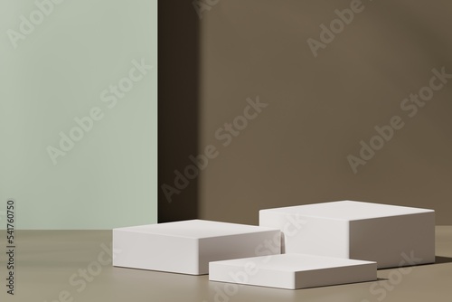 Scene with a podium for product presentation, 3d rendering