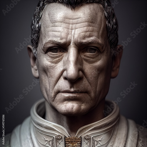 Canvastavla Julius Caesar Roman emperor, 3D illustration