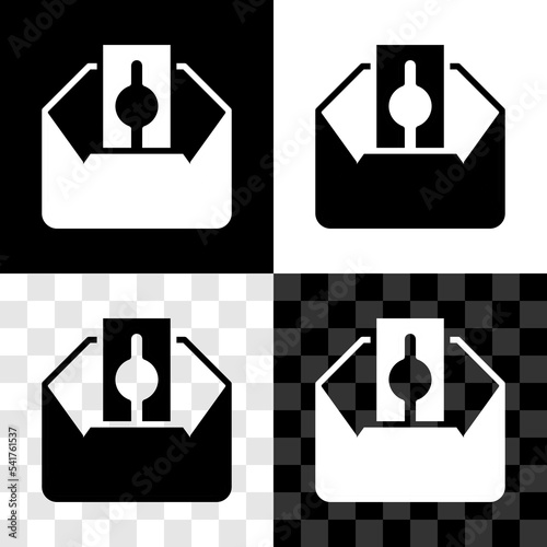 Set Donate or pay your zakat as muslim obligatory icon isolated on black and white, transparent background. Muslim charity or alms in ramadan kareem before eid al-fir. Vector