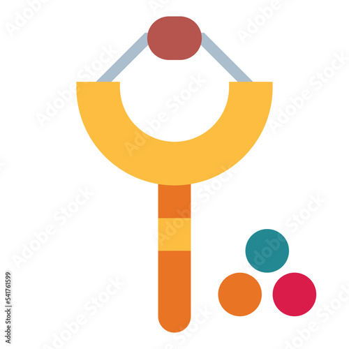 slingshot flat icon style
