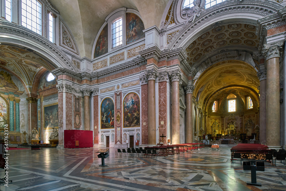 The mannerist styled church of Santa Maria degli Angeli church in Rome, Italy
