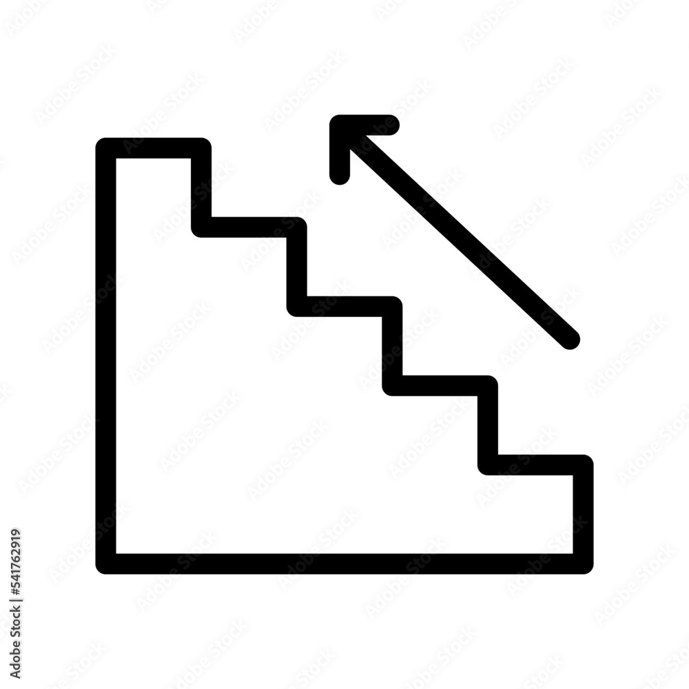 stairs icon in trendy flat design stairs icon in trendy flat design