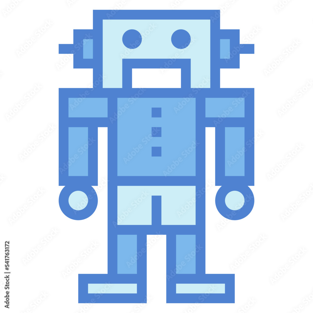 robot two tone icon style robot two tone icon style