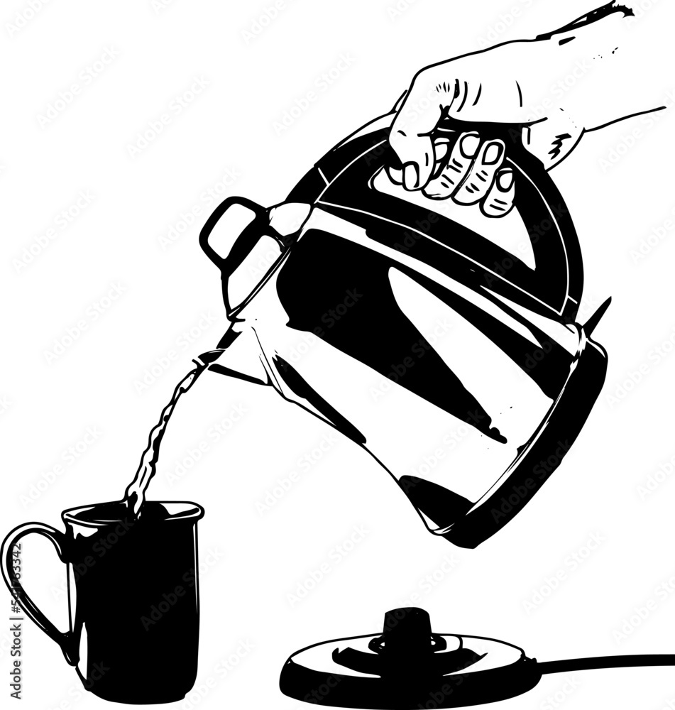 doodle freehand sketch drawing of pour over coffee kettle. 5144740 Vector  Art at Vecteezy