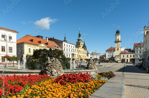 view of the main city square in the historic city center of Banska Bystrica photo