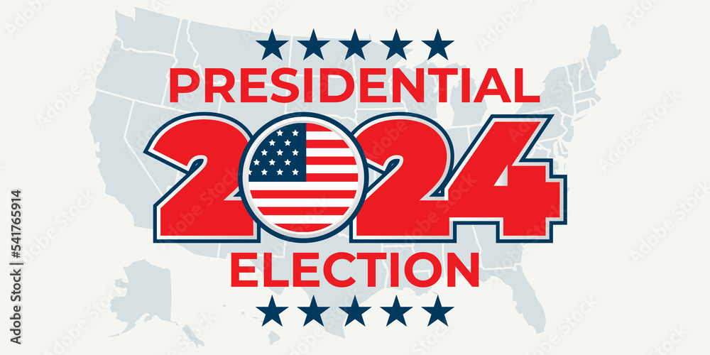 Stockillustratie 2024 United States of America Presidential Election