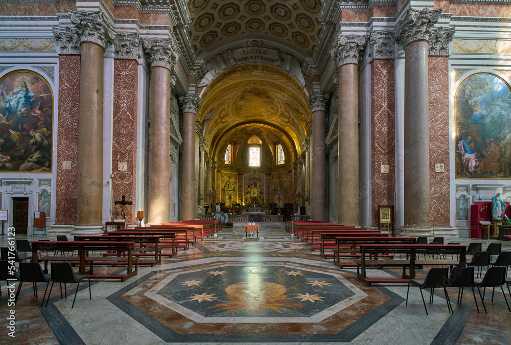 The mannerist styled church of Santa Maria degli Angeli church in Rome, Italy	