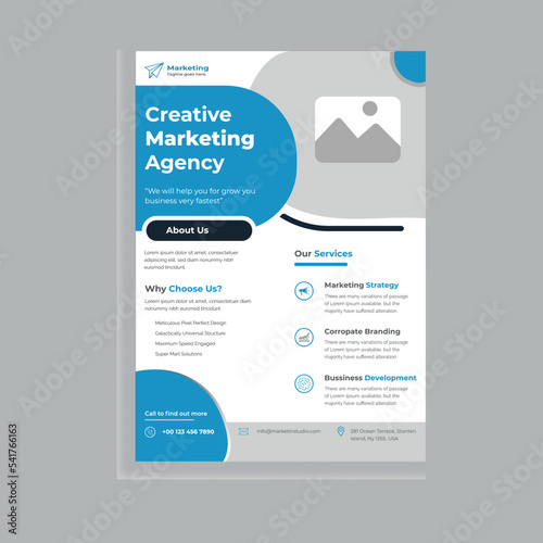 corporate flyer design template, digital marketing flyer template, business flyer design template