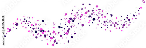 Falling confetti stars. Blue and pink stars on a white background. Festive background. Abstract texture on a white background. Design element. Vector illustration, eps 10.