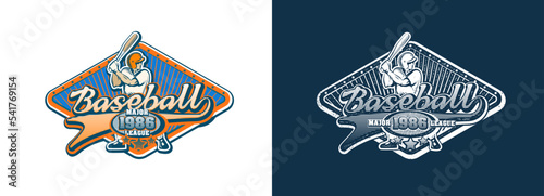 Cute baseball illustrations for prints, stickers , patches and other usage. Retro style and two variants.