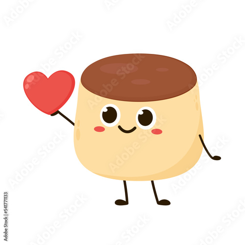 Pudding vector. symbol. pudding character design.
