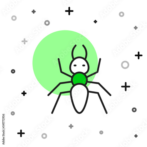 Filled outline Ant icon isolated on white background. Vector