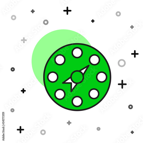 Filled outline Twister classic party game icon isolated on white background. Vector