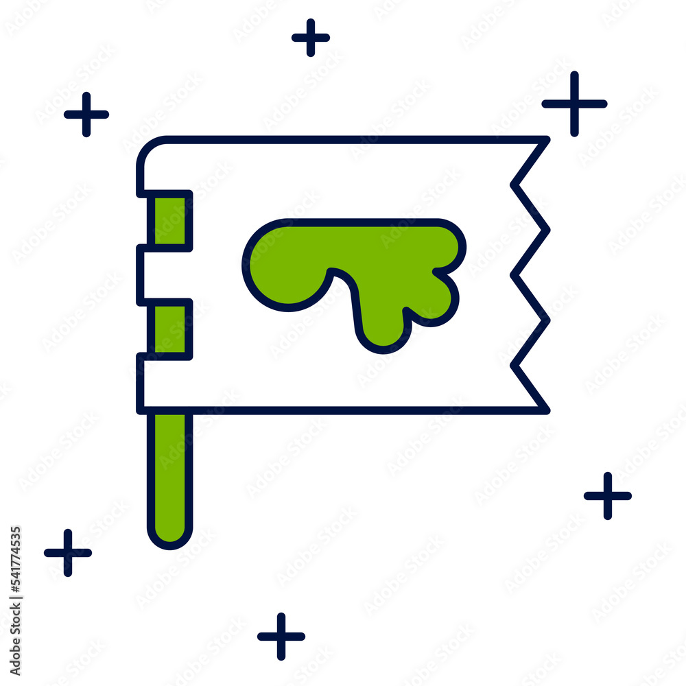 Filled outline Viking flag icon isolated on white background. Vector Filled outline Viking flag icon isolated on white background. Vector
