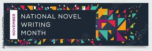 National Novel Writing Month, held on November.