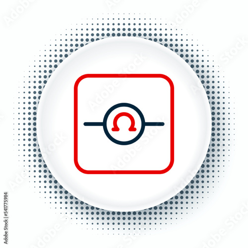 Line Ohmmeter icon isolated on white background. Colorful outline concept. Vector