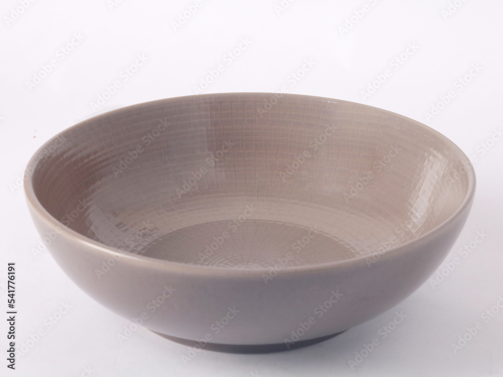 ceramic brown bowl isolated on white ceramic brown bowl isolated on white