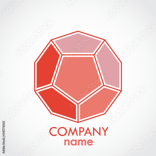color geometric logo / dodecahedron shape photo