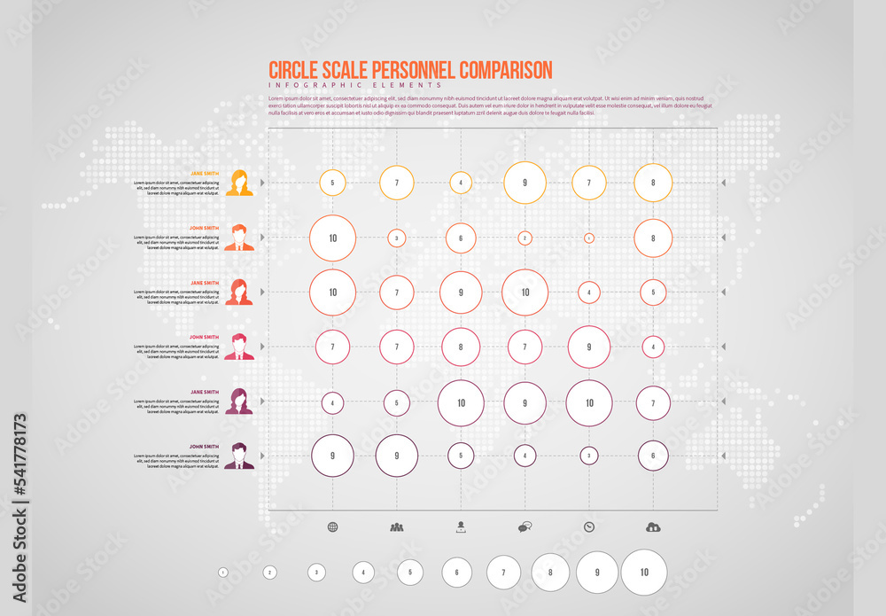 circle infographic types comparison
