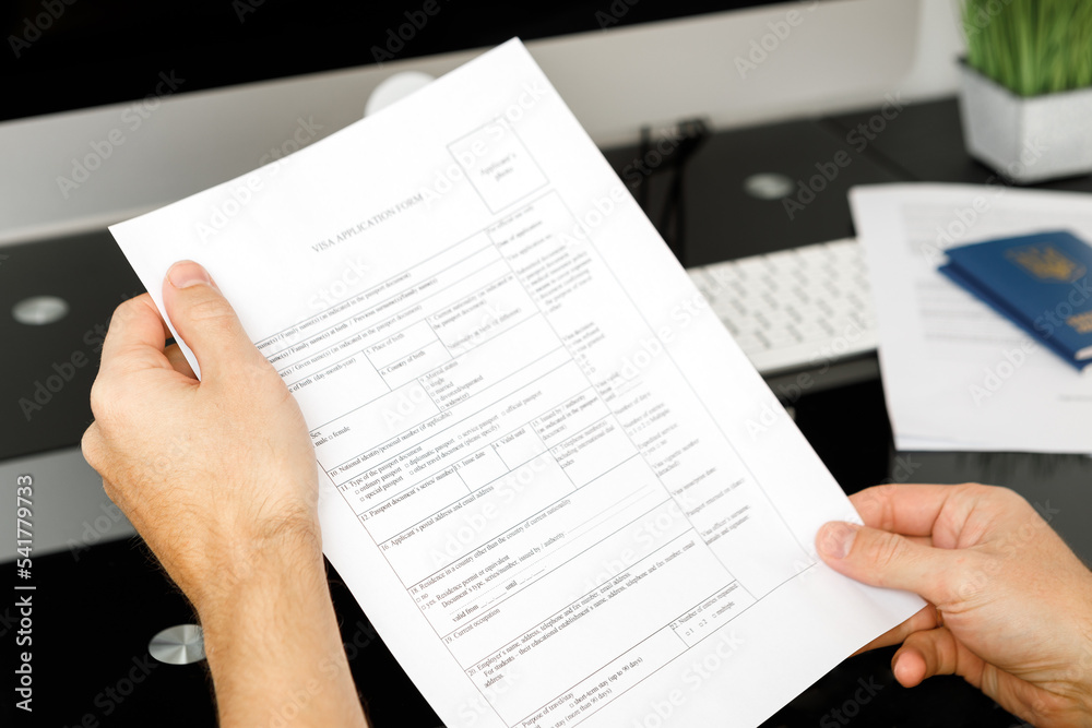 Travel Visa Application Form Immigration Document Travel Visa Application Form Immigration Document