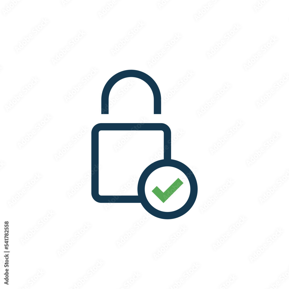 padlock icon vector logo template