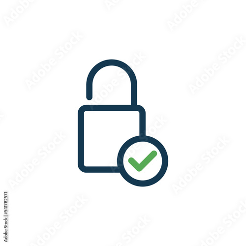 padlock icon vector logo template