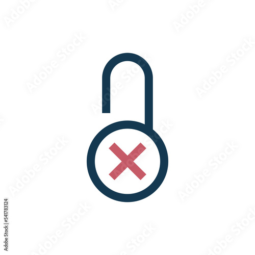 padlock icon vector logo template